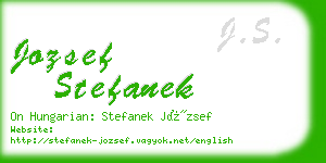 jozsef stefanek business card